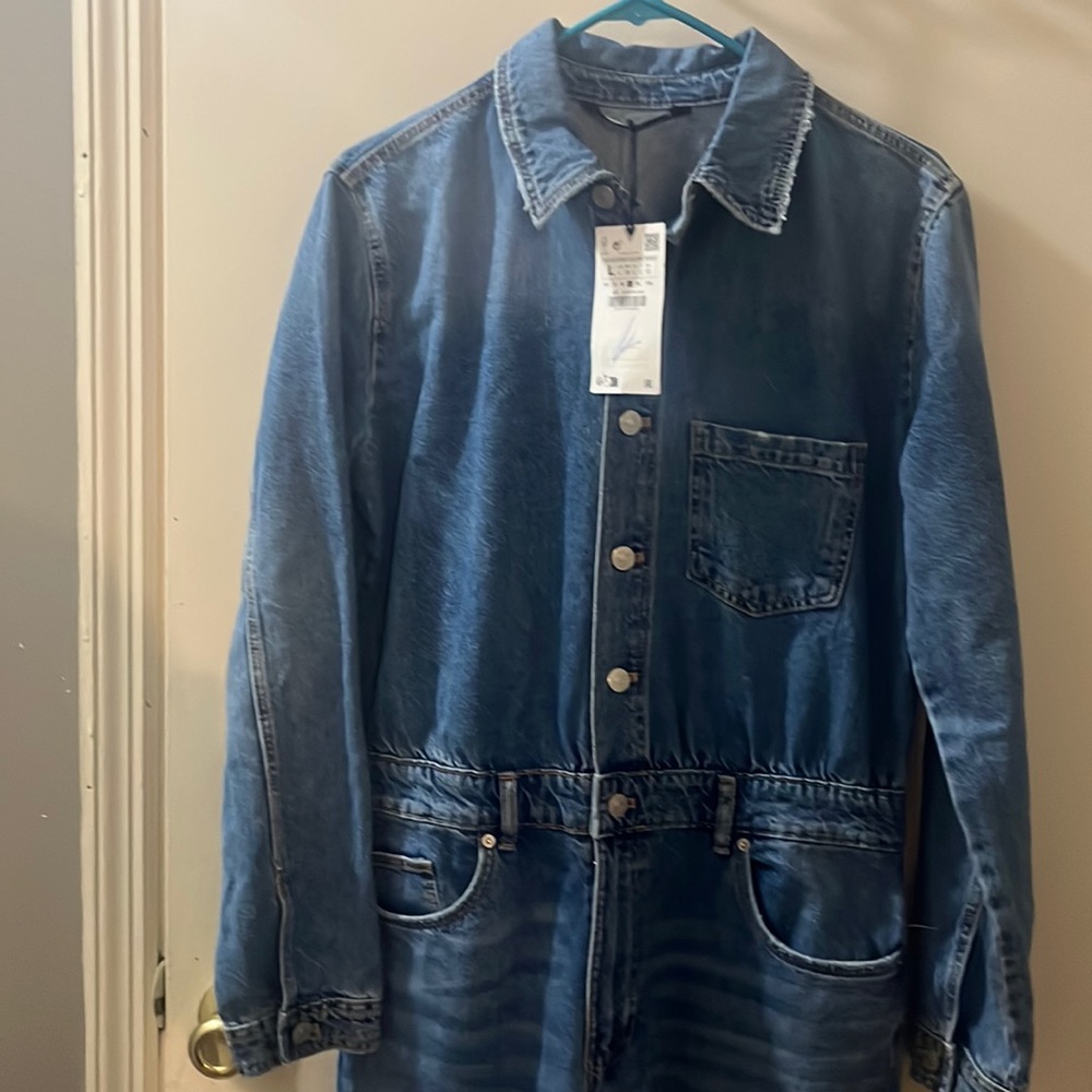 Zara denim jumpsuit style 8197